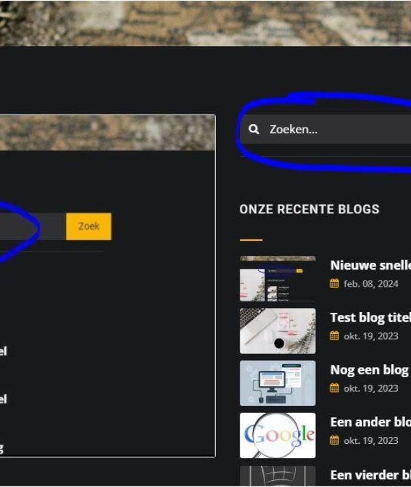 Afbeelding voor blog item Nieuwe snelle zoekfunctie
